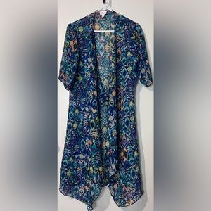 LuLaRoe - Art to Wear - Ikat 'Evil Eye' Shirley Kimono Cover Up Size Small